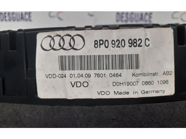 Přístrojová deska  Audi A3 S3 A3 Sportback 8P    