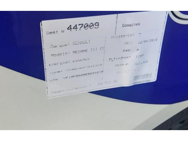 Volant Renault Megane IV 2015 484005825R  
