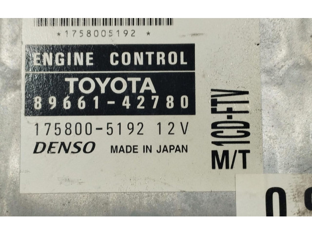 Řídící jednotka 89661-42780, 89661-42780   Toyota RAV 4 (XA20) 2003