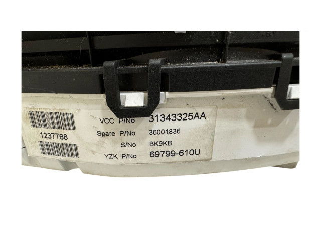 Přístrojová deska  Volvo V60 2013 31343325AA, 36001836  