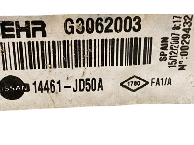 Интеркулер  14461JD50A, G3062003   Nissan Qashqai 
