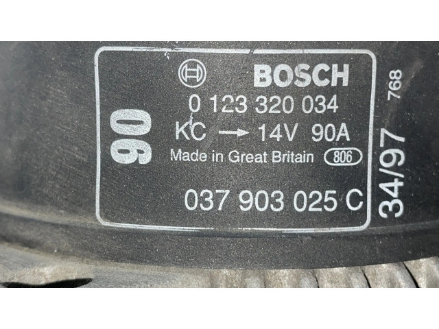 Генератор 0123320034, BOSCH   Audi A3 S3 8L 1.8     