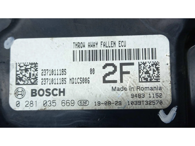 Řídící jednotka 237104328S, 237101118S   Dacia Dokker 2019
