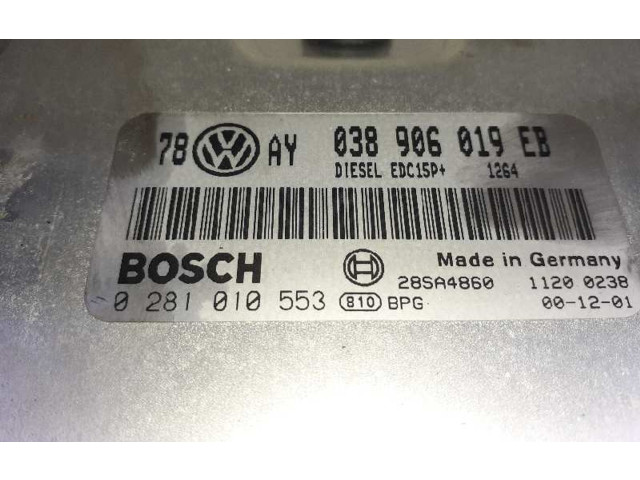 Řídící jednotka 038906019EB, 0281010553   Volkswagen Passat Alltrack 2001