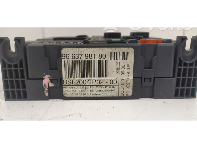 Pojistková skříňka Řídící jednotka BSM 9663798180   Peugeot 308 2008