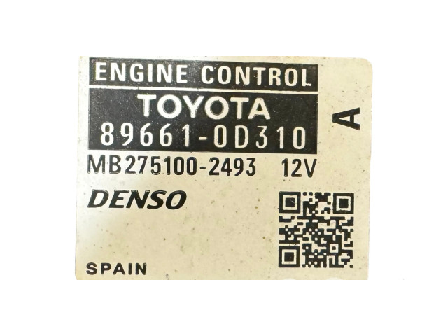 Řídící jednotka 896610D310, MB2751002493   Toyota Yaris 2006