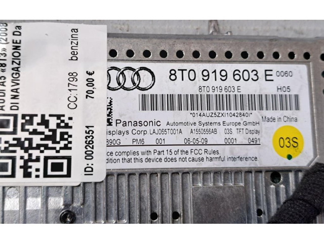 Přístrojová deska  Audi A5 8T 8F 2008 8T0919603E, 8T0919603E  