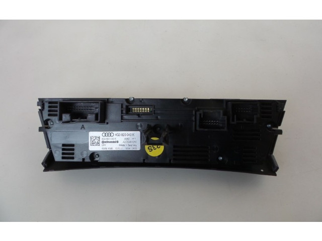 Блок управления климат-контролем 4G0820043K, 4G0820043K   Audi A6 S6 C7 4G