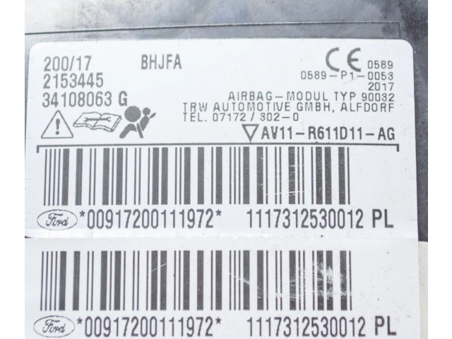 Подушка безопасности в сиденье 34108063G, AV11R611D11AG   Ford B-MAX