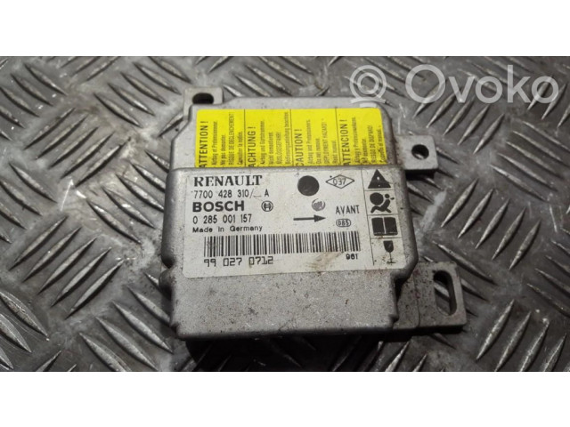 Блок подушек безопасности 0285001157, 7700428310a   Renault Clio II