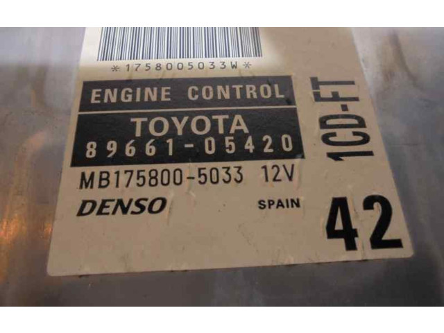 Řídící jednotka 8966105420, 1758005033   Toyota Avensis T220 2002