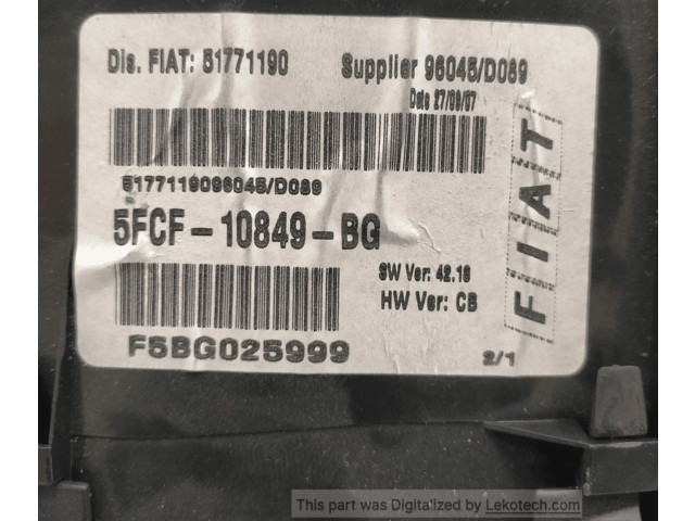 Přístrojová deska  Fiat Stilo 2003 51932269  