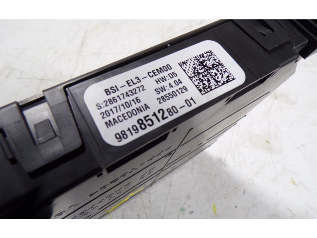 Pojistková skříňka Řídící jednotka BSM 1627737480, 9819851280   Peugeot 308 2018