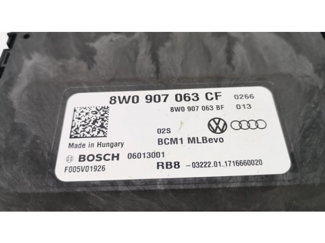 Блок комфорта 8W0907063CF, 8W0907063BF   Audi A4 S4 B9   