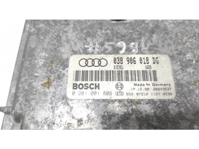 Блок управления двигателя 038906018DG, 0281001808   Audi A4 S4 B6 8E 8H