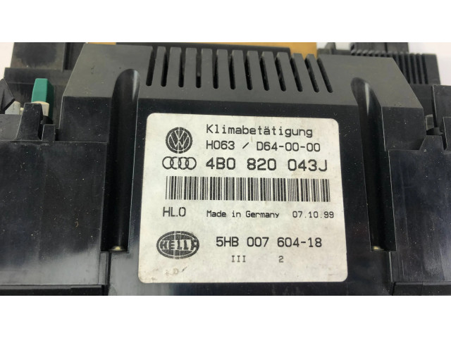 Блок управления климат-контролем 5HB00760418, 4B0820043J   Audi A6 Allroad C5