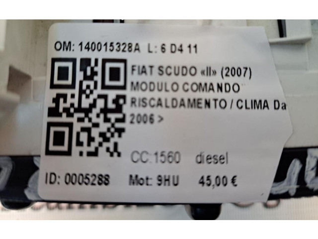 Блок управления климат-контролем 140015328A, 140015328A   Fiat Scudo
