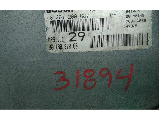 Блок управления двигателя 9618887080, 31894   Peugeot 605