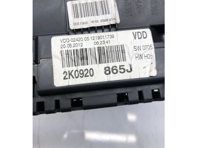 Přístrojová deska  Volkswagen Caddy 2012 2K0920865J, 1219011739  