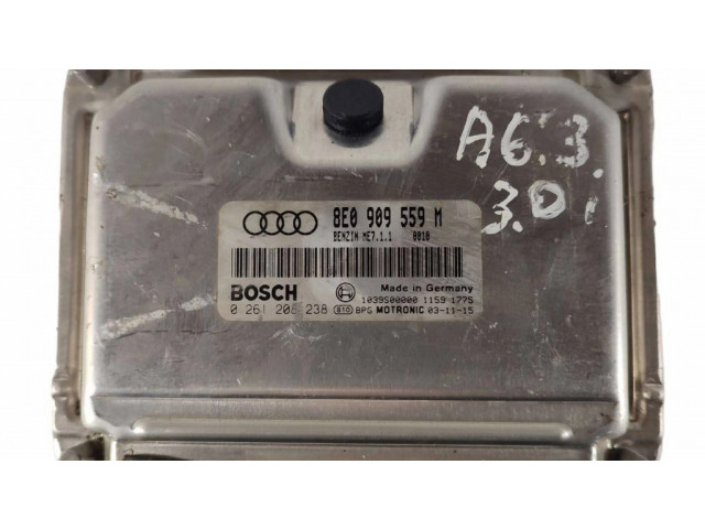 Комплект блоков управления 8E0909559M, 0261208238   Audi A4 S4 B5 8D