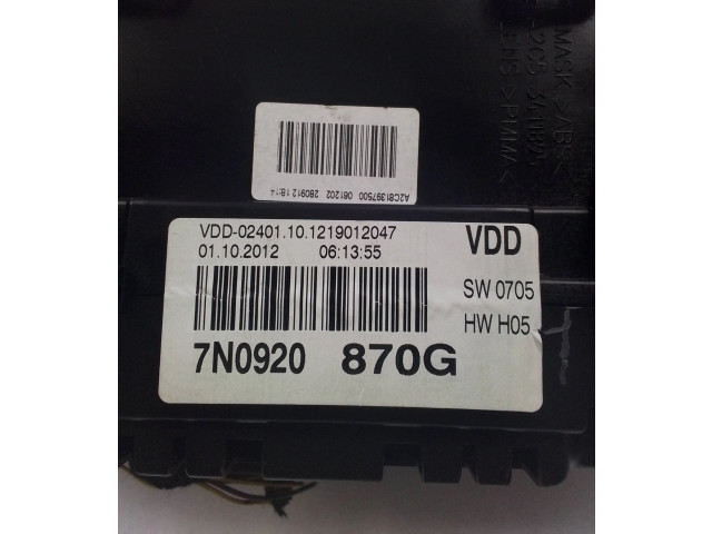 Панель приборов 7N0920870G, 1219012047   Volkswagen Sharan       