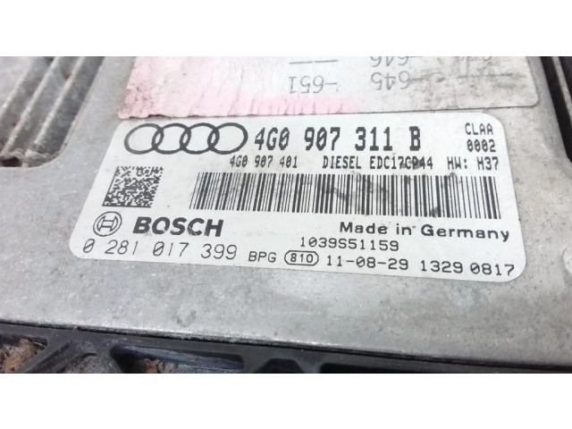 Блок управления двигателя 4G0907311B, 0281017399   Audi A6 S6 C7 4G