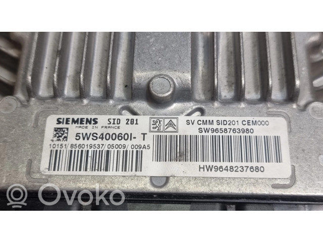 Řídící jednotka 9658763980, 5WS40060IT   Peugeot 607 2005