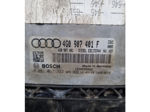 Блок управления двигателя 4G0907401F, 4G0907401   Audi A6 S6 C7 4G