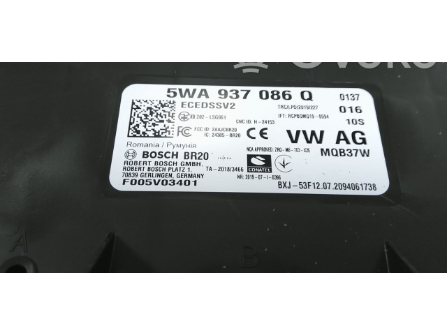Pojistková skříňka Řídící jednotka BSM 5WA937086Q, 5WA937086R   Audi A3 8Y 2020