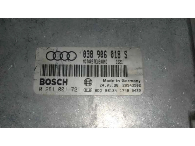 Блок управления двигателя 0281001721, 038906018S   Audi A4 Allroad