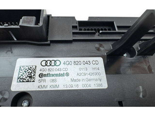 Блок управления климат-контролем 4G0820043CD   Audi A6 S6 C7 4G