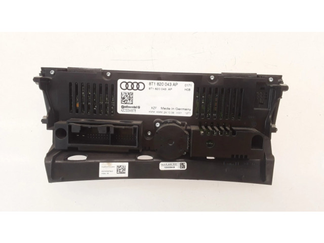 Блок управления климат-контролем 8T1820043AP, 8T1820043   Audi A5 8T 8F