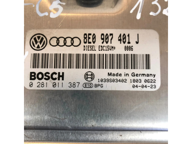 Блок управления двигателя 8E0907401J, 1039S03402   Audi A6 S6 C5 4B