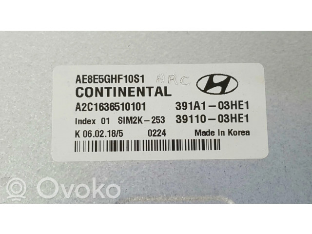 Блок управления двигателем Блок управления 391A103HE1, 3911003HE1   Hyundai Ioniq