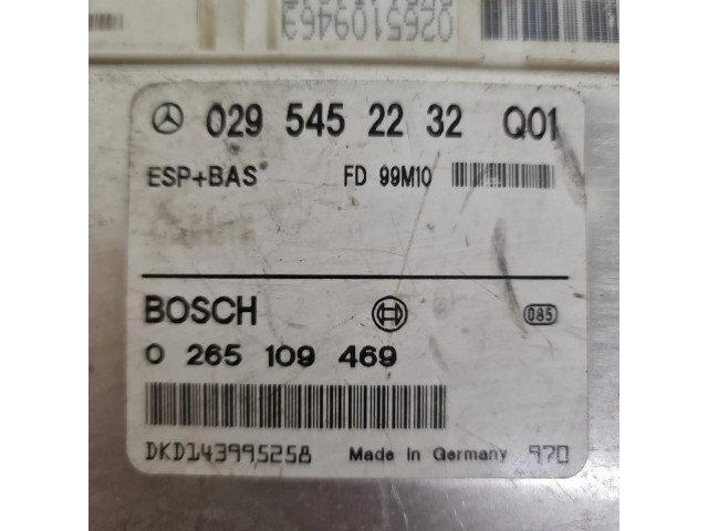 Řídící jednotka 0295452232, 0265109469   Mercedes-Benz E W210 2000