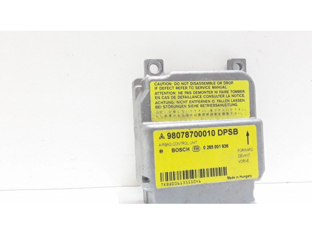 Блок подушек безопасности 98078700010, 0285001936   Mitsubishi Colt CZ3