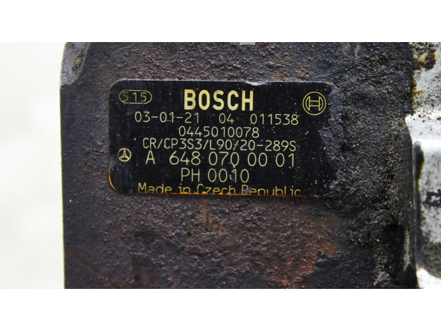Vstřikovací čerpadlo 0445010078, a6480700001   Mercedes-Benz E W211     