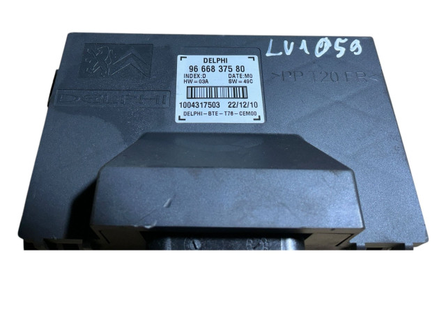 Řídící jednotka 9666837580, 1004317503   Peugeot 308cc 2009