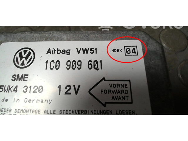 Блок подушек безопасности 1C0909601, NICHTZUTREFFEND   Volkswagen Lupo