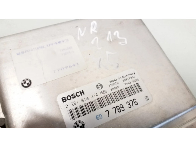 Řídící jednotka 7789376, 0281010314   BMW X5 E53 2000