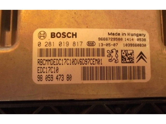 Řídící jednotka 9805947380   Peugeot 208 2016