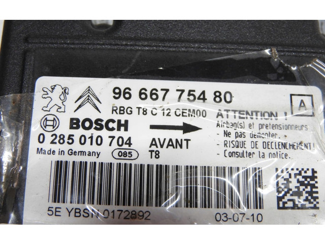 Блок подушек безопасности 9666775480, 0285010704   Peugeot 5008
