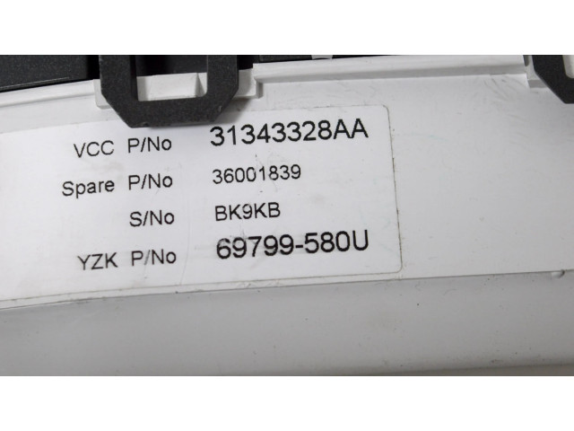 Přístrojová deska  Volvo V60 2013 31343328, 36001839  