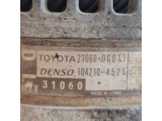 Генератор 1042104521, 31060   Toyota Avensis T270 2.0     