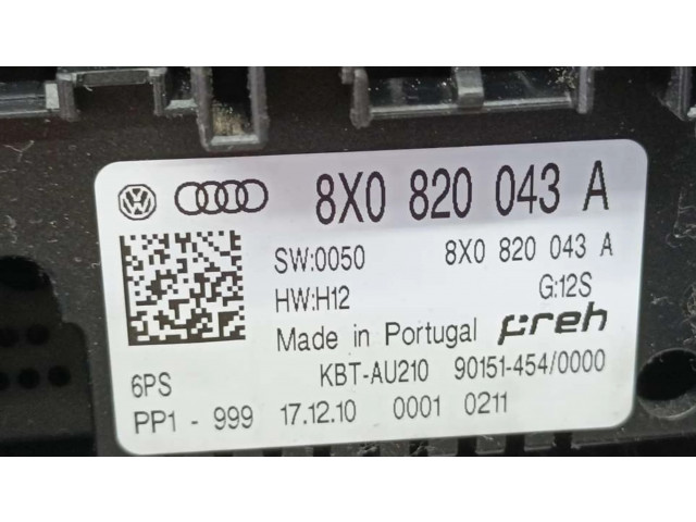 Блок управления климат-контролем 8X0820043A, 901514540000   Audi A1