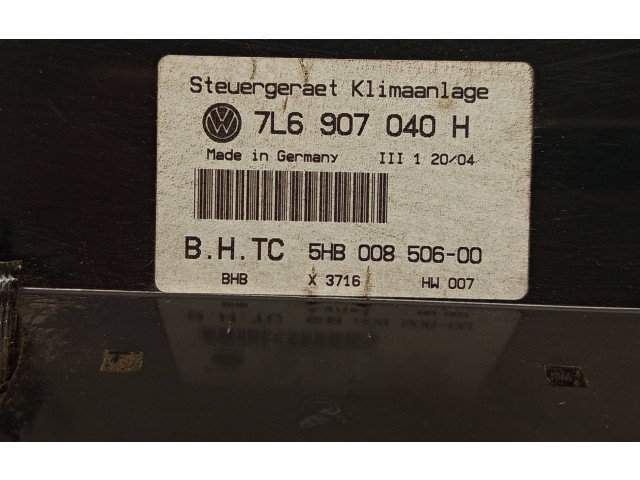 Блок управления климат-контролем 7L6907040H, 5HB00850600   Volkswagen Touareg I