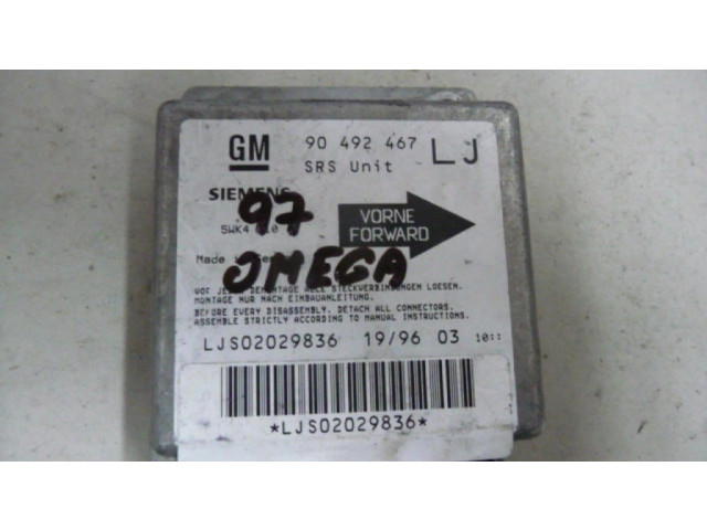 Блок подушек безопасности 90492467LJ   Opel Omega B1