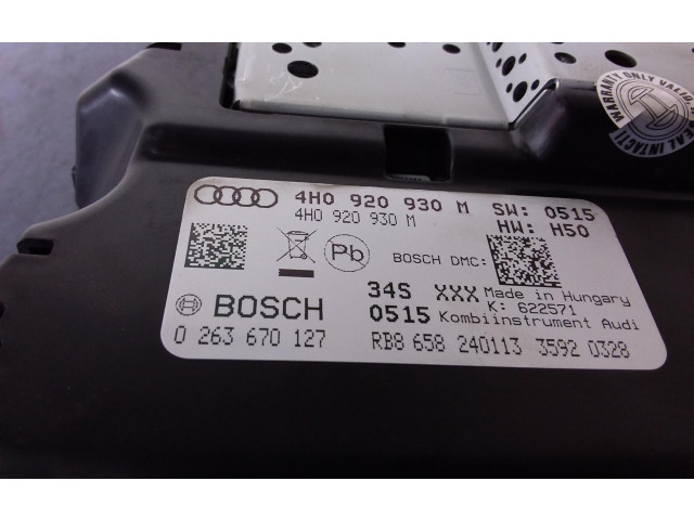 Панель приборов 4H0920930M, 4H0920930M   Audi A8 S8 D4 4H       