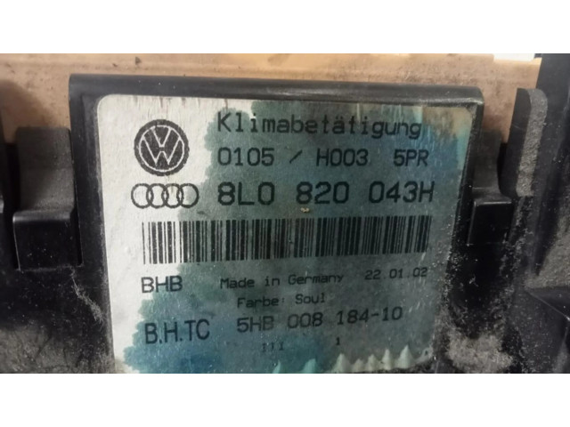 Блок управления климат-контролем 8L0820043H, MANDOCLIMATIZADOR   Audi A3 S3 8L