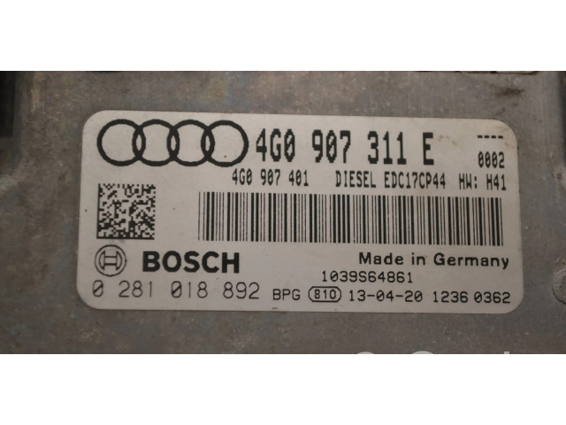 Комплект блоков управления 4G0907311E, 4G0907401   Audi A6 S6 C7 4G